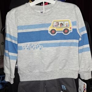 Ms. Rachel Gray Toddler Sweatshirt and Shorts Set 3T